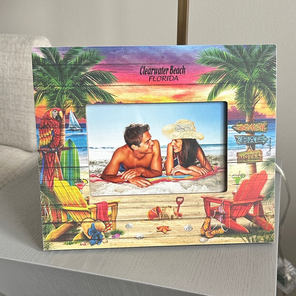 Clearwater Beach Florida Tropical Photo Frame - Multi-Color